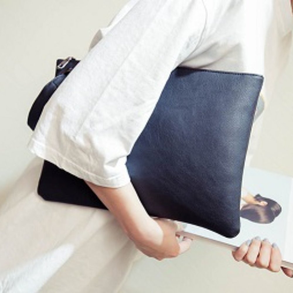Black  Oversized Everyday Clutch - Picture 2 of 5